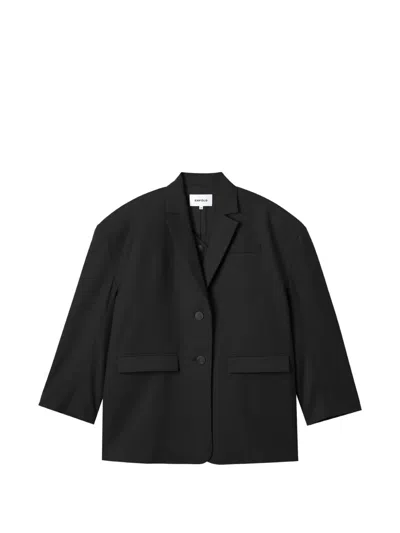 Enföld Oversized Wool Blazer In Black