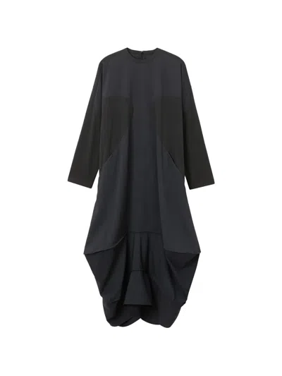 Enföld Panelled Layered Asymmetric Dress In Gray