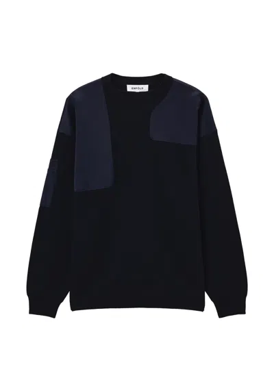 Enföld Panelled Sweater In Blue