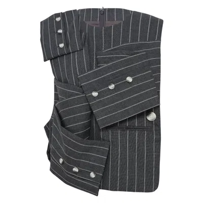 Enföld Patchwork Suit Vest In Black