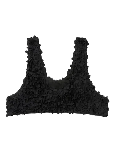 Enföld Petal-embellished Top In Black