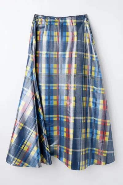 Enföld Plaid Minimal Flare Skirt