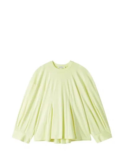 Enföld Pleated Long-sleeved T-shirt In Yellow