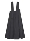 Enföld Pleated Midi Dress In Black