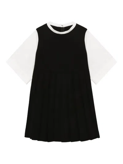 Enföld Pleated Panelled Top In Black