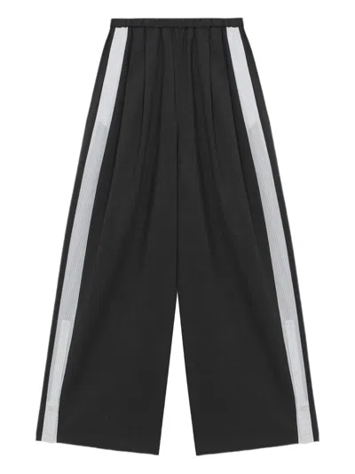 Enföld Pleated Side-stripe Trousers In Gray