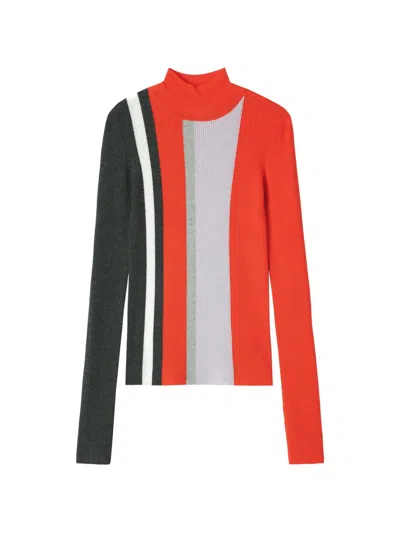 Enföld Ribbed Colour-block Sweater In Red