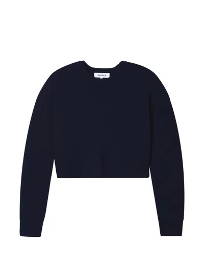 Enföld Ribbed Cropped Sweater In Blue