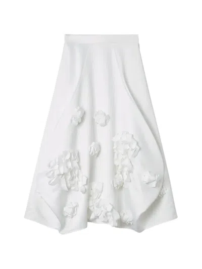 Enföld Ruffled-embellished A-line Skirt In White