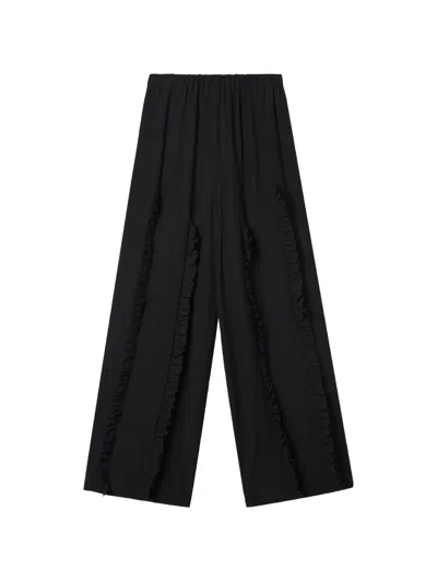 Enföld Ruffle-trimmed Trousers In Black