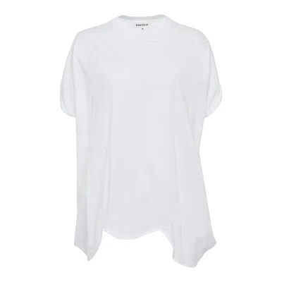 Enföld Scalloped Wide T-shirt In White