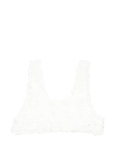Enföld Sequin-embellished Cropped Top In White