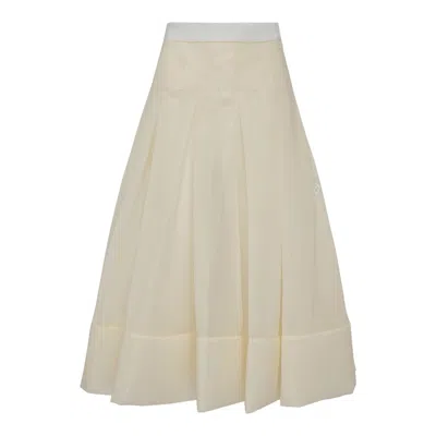 Enföld Sheer Flared Skirt In Neutral