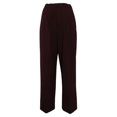 Enföld Straight Tailored Trousers In Brown