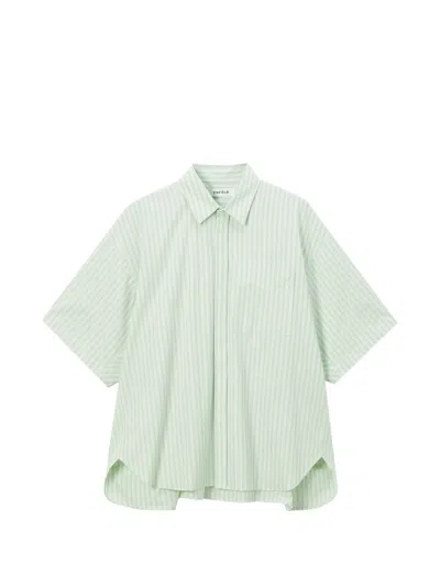 Enföld Striped Short-sleeve Shirt In Green