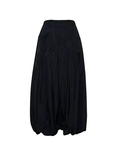 Enföld Tucked Balloon Cropped Trousers In Blue