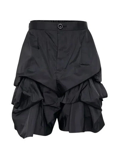 Enföld Twisted Ruched Shorts In Animal Print