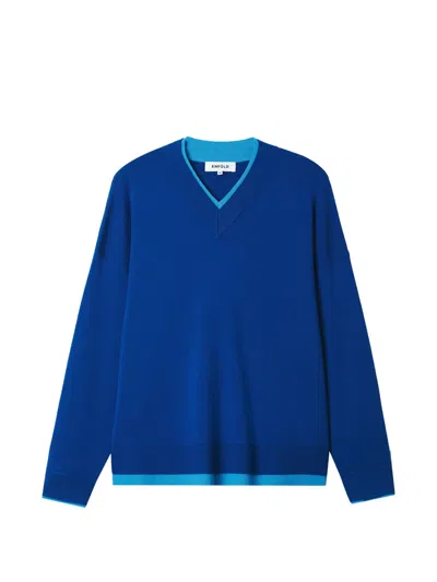 Enföld V-neck Knitwear In Blue