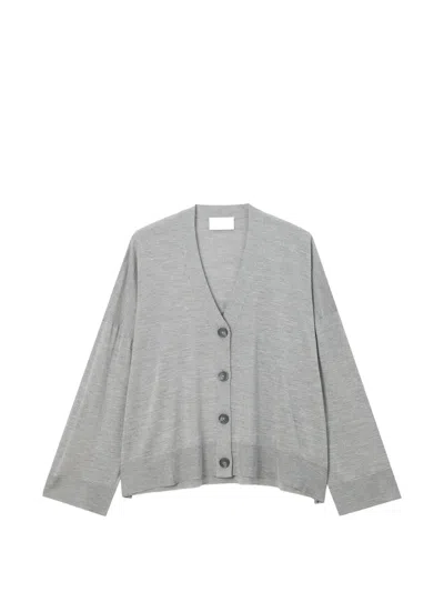 Enföld V-neck Cardigan In Gray