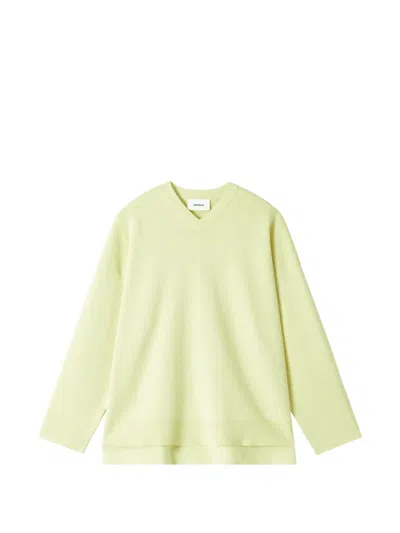 Enföld V-neck Dropped-shoulder Sweater In Yellow