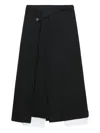 Enföld Wrap-panelled Skirt In Black