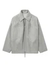 Enföld Zip-front Collared Jacket In Gray