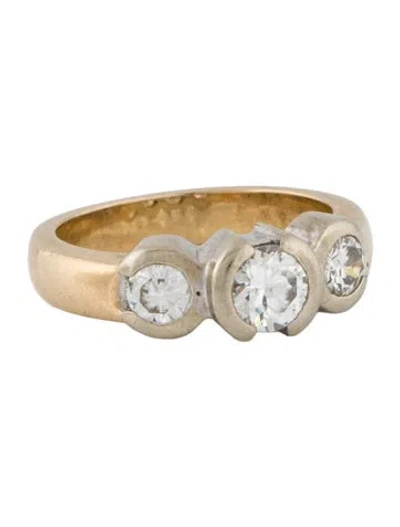 Pre-owned Engagement Ring 1.04ctw Diamond Three-stone  In Multi