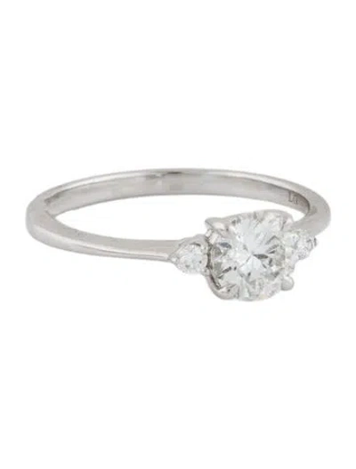 Pre-owned Engagement Ring 1.09ctw Lab-grown Diamond Three-stone Ring In Multi