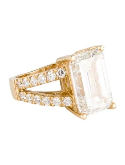 Pre-owned Engagement Ring 11.01ctw Lab-grown Diamond  In Multi