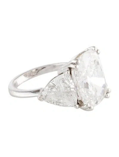 Pre-owned Engagement Ring 11.50ctw Lab-grown Diamond Three-stone  In Multi