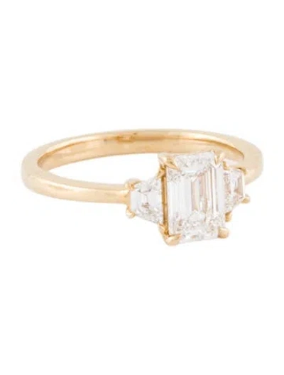 Pre-owned Engagement Ring 1.28ctw Lab-grown Diamond Three-stone  In Multi