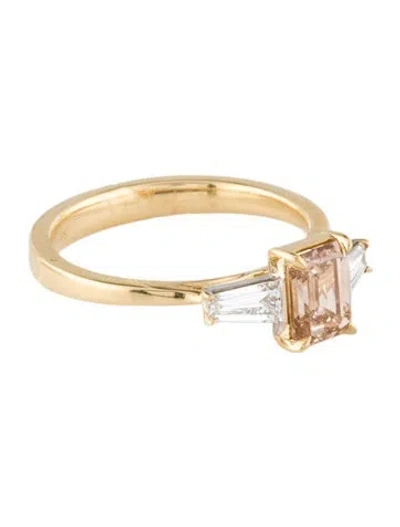 Pre-owned Engagement Ring 1.40ctw Three-stone Diamond  In Multi