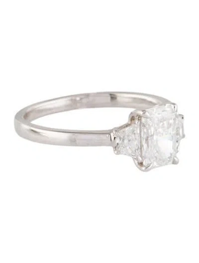 Pre-owned Engagement Ring 1.40ctw Three-stone Lab-grown Diamond  In Multi
