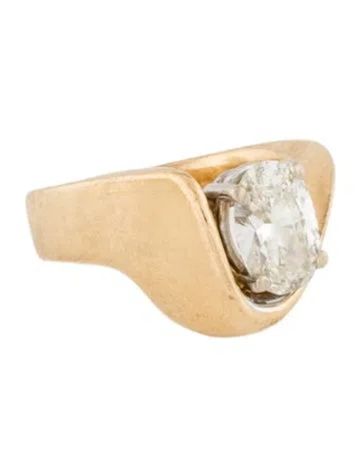 Pre-owned Engagement Ring 14k 1.45ct Diamond  In Multi
