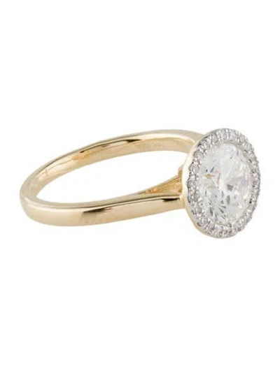Pre-owned Engagement Ring 14k 2.00ct Lab-grown Diamond  In Multi