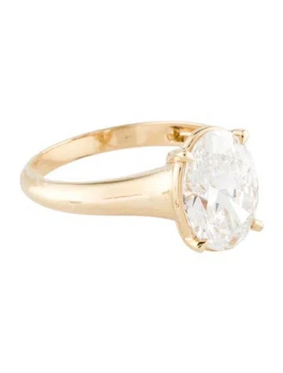 Pre-owned Engagement Ring 14k 3.06ct Lab-grown Diamond Soliatire Enagagement Ring In Multi