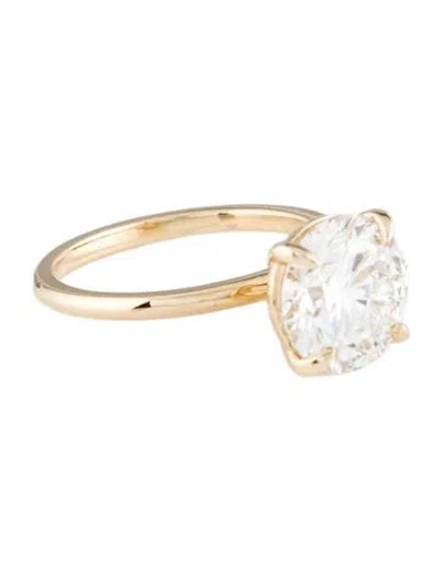 Pre-owned Engagement Ring 14k 3.29ct Lab-grown Diamond Solitaire  In Multi
