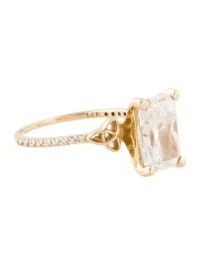 Pre-owned Engagement Ring 14k 3.60ct Lab-grown Diamond  In Multi