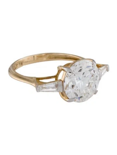 Pre-owned Engagement Ring 14k 4.03ct Lab-grown Diamond  In Multi