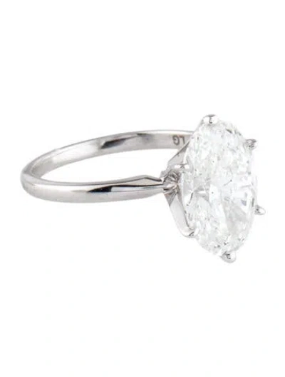 Pre-owned Engagement Ring 14k 4.25ct Lab-grown Solitaire  In Multi