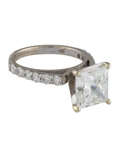 Pre-owned Engagement Ring 14k 4.27ct Lab-grown Diamond  In Multi