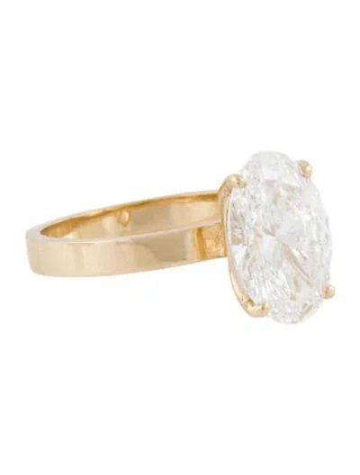 Pre-owned Engagement Ring 14k 5.01ct Lab-grown  In Multi