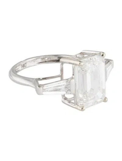 Pre-owned Engagement Ring 14k 6.32ct Lab-grown Diamond  In Multi