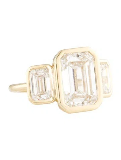 Pre-owned Engagement Ring 14k 6.62ctw Three-stone Lab-grown Diamond  In Multi