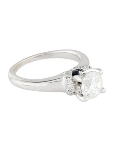 Pre-owned Engagement Ring 14k Diamond & Sapphire  In Multi