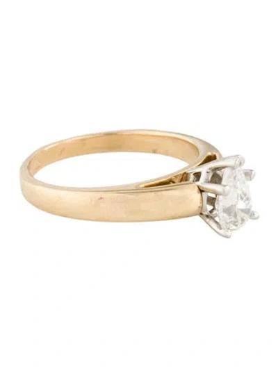Pre-owned Engagement Ring 14k Diamond  In Multi