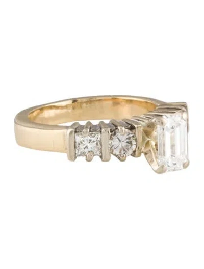 Pre-owned Engagement Ring 14k Diamond  In Multi