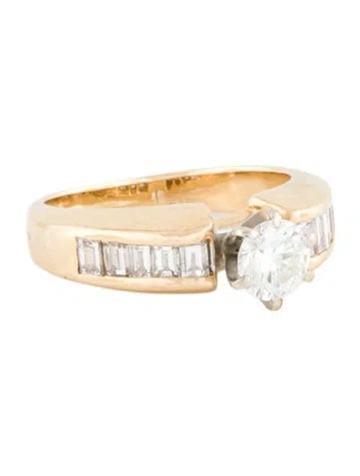 Pre-owned Engagement Ring 14k Diamond  In Multi