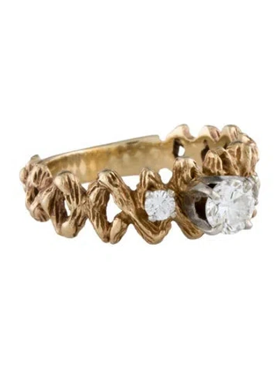 Pre-owned Engagement Ring 14k Diamond  In Multi