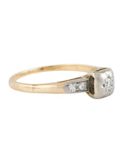 Pre-owned Engagement Ring 14k Diamond  In Multi
